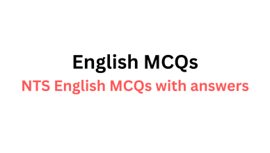 NTS English MCQs with answers
