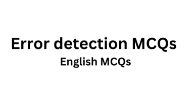 Error detection MCQs English MCQs